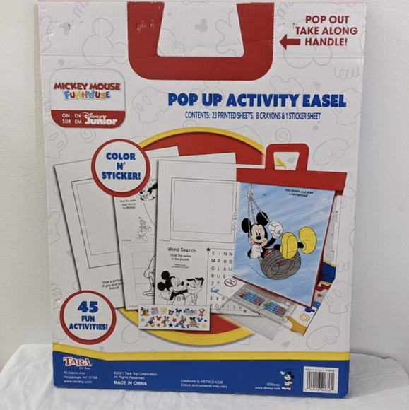 Disney Junior Mickey Mouse Kids Pop Up Activity Easel, 45 Fun Activities, NEW - Picture 2 of 3